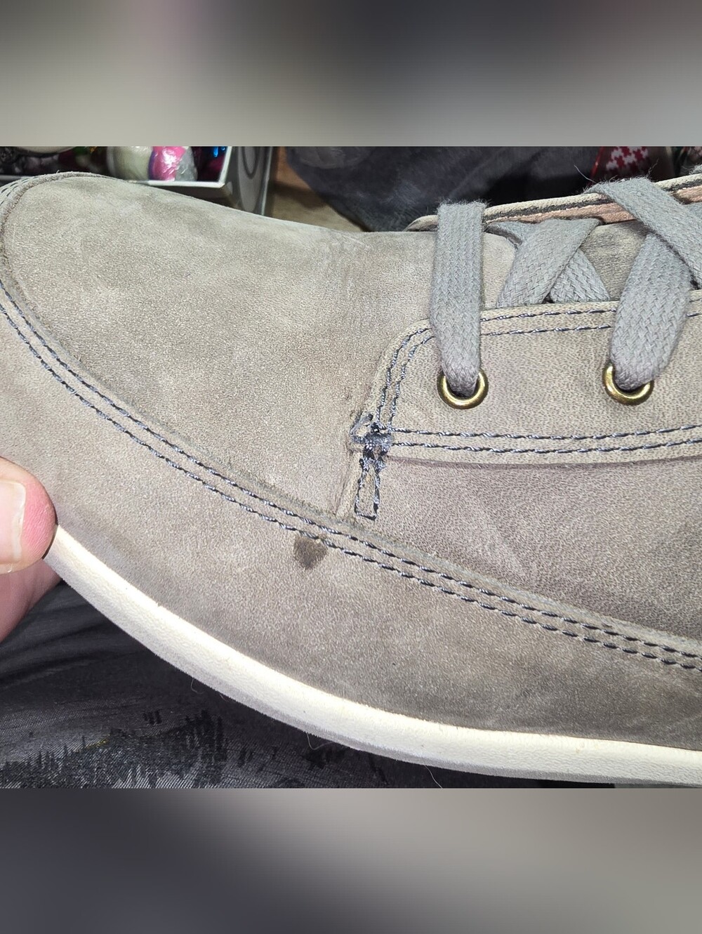 Vionic Shawna Water Resistant Gray Nubuck Leather Sneaker Bootie Shoes Womens 10 - Picture 14 of 14